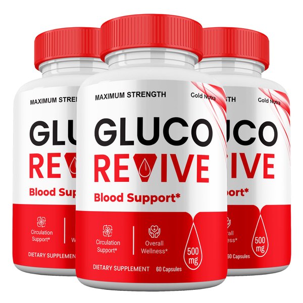 (3 Pack) GlucoRevive Capsules, GlucoRevive Supplement Pills, Advanced Formula All Natural Made in USA, 3 Month Supply