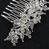 Brihasory Silver Bride Wedding Hair Comb Crystal Rhinestone Bridal Hair Accessories Party Prom Head Pieces Flower Hair Sides Elegant Hair Clips for Women and Girls Bridesmaids Gifts