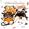 CiyvoLyeen Forest-Friends Animals Felt Masks 10 pcs Woodland Creatures Animal Cosplay Zoo Camping Themed Party Favors Supplies for Boys or Girls