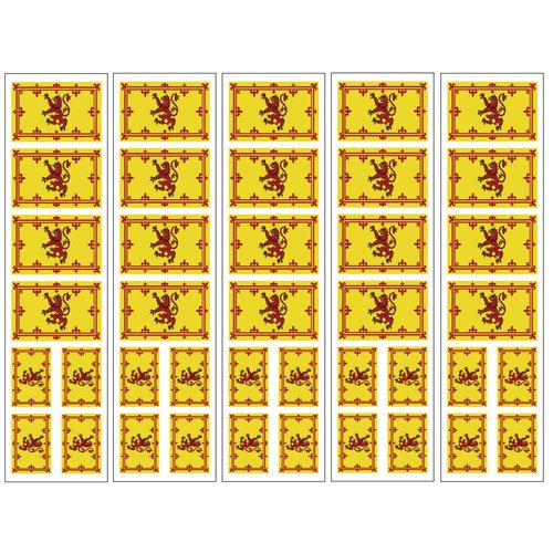 40 Tattoos: Scotland Rampant Lion Flag, Scottish Party Favors