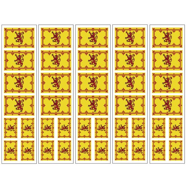 40 Tattoos: Scotland Rampant Lion Flag, Scottish Party Favors