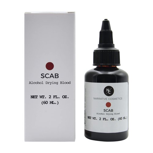 Narrative Cosmetics Alcohol Drying Blood, Ultra-Realistic Fake Liquid Blood, SFX Makeup for the Stage, Film, Halloween, and Cosplay - Scab 2oz