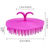 Kissfee Hair Scalp Massager Shampoo Brush Soft Scalp Scrubber for Dandruff, 2 Pack (Pink and Purple)