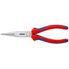 KNIPEX Tools - Long Nose Pliers With Cutter, Multi-Component (2612200), Multi-Colour, 8 inches