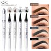 3D Waterproof Microblading Eyebrow Pen,Micro 4 Tip Brow Pen,Long-lasting Natural Eyebrow Magic Pen, Waterproof&Smudge-proof Creates Natural Looking Brows (Dark brown)