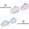 Minkissy 4Pcs Princess Crown Comb Mini Tiara Hair Comb Shiny Rhinestone Tiara for Girls Hair Dectoration