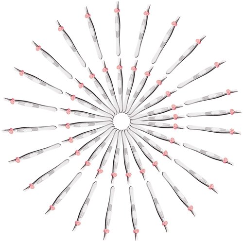 sansheng 48 Pcs Tweezers For Eyebrows - Slant Tip Steel Tweezers - Tweezer Set for Eyebrow Shaping and Facial Hair Removal - Best tool for Men and Women (Silver)