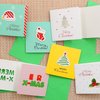 24 Pack Mini Christmas Greeting Cards & Envelopes, Cute Stweety Small Size 3.3"x 3.3" Merry Christmas Greeting Cards Festival Color Pattren 4 [Red/Yellow/White] (Pack of 24)