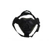 Dean & Tyler Black with Yellow Trim Fun Dog Harness with Padded Chest Piece, On Duty, Small, Fits Girth Size 22-Inch to 27-Inch
