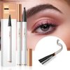 Eyebrow Tattoo Pencil 4 Fork Tip 3D Microblading,2024 New Magic Eyebrow Pencil 4-Tip Eyebrow Pencil Natural Makeup Fine Stroke,Upgraded Eye Brown Makeup Long-Lasting (Gray)