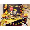 Construction 2nd Birthday Party Supplies Dump Truck Party Decorations Kits Set for Kids Two Years Old Birthday with Cake Toppers Balloons Banners Signs