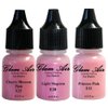 Glam Air Airbrush Eye Shadow Set of 3 Colors-cherry Blossom Pink, Light Magenta & Princess Pink Airbrush Water-based 0.25 Fl. Oz. Bottles of Eyeshadow