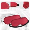 FlyCoco 3PCS Silk Eye Mask for Sleeping, Soft Comfortable Sleep Masks with Adjustable Strap, Light Blocking Night Masks, Blackout Eyes Covers for Aldult Women Men Travel Airplane, Blue+Black+Red
