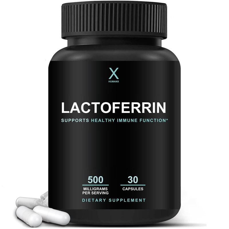 HUMANX Lactoferrin 500mg - Powerful Serving Size (Gluten Free, Non GMO, Soy Free Supplements) - A...