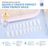 SAVILAND Acrylic Nail Tips: 10 Size Nail Tips for Acrylic French Nail Tools Natural Nail Tips Square Long Gel X Nail Tips Professional Gel X Nail Extension Manicure Salon At Home