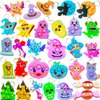 Roaqua Bulk 30 Packs Push Fidget Bubble Mini Pop Fidget for Teens and Kids,Small Birthday Halloween Party Favors Supplies and Classroom Student Prizes Gifts