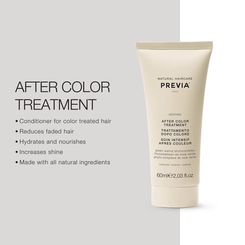 PREVIA Keeping After Color Treatment - Protective Hair Mask for Color Treated Hair, Vegan Hair Mask to Repair Split Ends, Maintain Vibrance, Prevent Fading, Restore Color and Shine (2.03 oz)