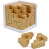 Original 3D Wooden Brain Teaser Puzzle: Engaging 3D Puzzle Box for Kids 8-12 & Adults, Desk Toys Delight, Challenging Games & Wooden Puzzles for Adult Brain Boost (Golden Edition)