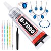 B7000 Jewelry Glue Clear for Rhinestone, Cridoz 3.7 fl oz Craft Adhesive Glue with Precision Tip Multi Function Fabric Glue for Metal Stone Graduation Photo Charms Nail Art Bead Jewelry Wood Glass