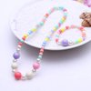 Shuxy 6 Sets Beads Necklace Bracelet Princess Necklace Bracelet Set Lovely Heart Beads Jewelry Kit Costume Necklaces for Pretend Play Dress up Jewelry, Candy Color