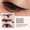 Ownest 3 Pcs Double-sided Liquid Eyeliner Pen,with Eye Makeup Stamp Super Slim Gel Felt Tip High Black Pigment,Waterproof Smudgeproof Long Lasting Eyeliner Eye Tattoo Makeup Tool