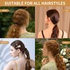 EVITA PERONI 12 Pcs Hair Ties No Damage High Elastics Ponytail Holders for Thick Thin Hair Loop Weave High Stretch Hair Tie for Women Hair Accessories (Black, Brown, Orange, Apricot)