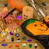 24 Pcs Halloween Mochi Squishy Toys with Gift Box Mini Kawaii Mochi Squeeze Toy Stress Reliever Anxiety Packs for Kids Party Favors Halloween Miniatures Halloween Treat Bags Gifts