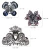 kilofly 3pc Women's Rhinestone Crystal Faux Hair Clip Claw Barrettes Value Pack