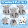 Jenaai 12 Pcs Mini Elephant Stuffed Animals 4 Inches Small Cute Soft Forest Plush Elephant Toys for Boys Girls Baby Shower Decorations Elephant Themed Birthday Party Supplies(Gray)