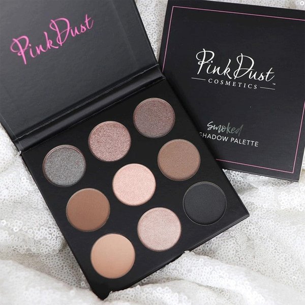 Pink Dust Smoked Eyeshadow Palette - 9 Colors High Pigmented Smokey Eye Shadow - Long Lasting Colorful Eyeshadow Palette Makeup with Frost, Satin, and Matte Shadows