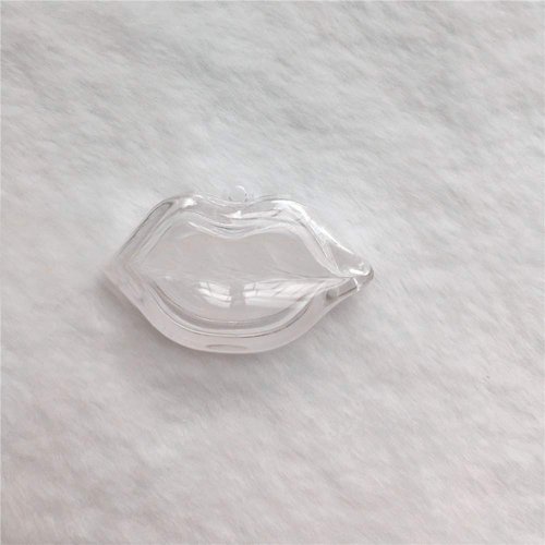 Healthcom 20 Pcs 2g Clear Empty Lip Shape Lip Balm Sub Box Lip Rouge Plastic Refillable Cosmetic Lipstick Container Bottle with Cap Eyeshadow Powder Box Case Sample Pot Jar Makeup Blusher Storage Box