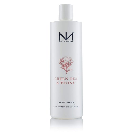 Niven Morgan, Green Tea and Peony Body Wash, 16 Fluid Ounces