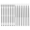 16 Pcs Cuticle Pusher Remover and Cutter, Stainless Steel Nail Gel Remover Nail Scraper Metal Cuticle Pusher Triangle Cuticle Peeler Scraper for Fingernails and Toenails