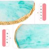 3 Pieces Nail Palettes Nail Mixing Palette Polish Color Mixing Plate Golden Edge Resin Nail Holder Nail Display Cosmetic Mixing Tools (Round Shape)