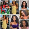 Sungirl Bob Wig Human Hair 13x4 Deep Wave Curly Lace Front Wigs Human Hair For Women Short Bob Human Hair Wig Pre Plucked with Baby Hair Glueless Hair Curly Wigs Nature Hairline 180% Density 10 Inch