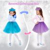 Tigerhu Princess Dress Up, Girl Dress Up & Jewelry Boutique, Toddler Dress Up Toys with Cloak & Tutu Skirt, Princess Shoes Pretend Jewelry Accessories Princess Costumes Gifts Toys for Girls Years 3+