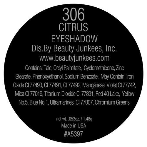 Beauty Junkees Citrus Irridescent Orange Eyeshadow - Highly Pigmented Professional Makeup Eye Shadow Single Pan, Wet or Dry Magnetic Refill, Paraben Gluten Free Make Up, Cruelty Free Cosmetics [26mm]