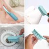 Nail Brush Foot Brush Curved Handle Grip Hand Fingernail Scrub Brush Home Laundry Cleaning Shoes Clothes Toes Nails Feet Scrubber,4 PCS
