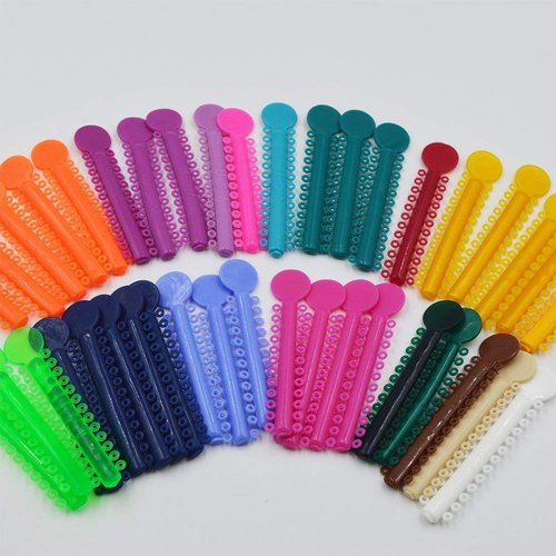 NSKR HPS 1040pcs of Orthodontic Elastomeric Ligature Ties, Orthodontic O-rings Braces Rubber Bands Multi-color