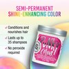 Punky Flamingo Pink Semi Permanent Conditioning Hair Color, Non-Damaging Hair Dye, Vegan, PPD and Paraben Free, Transforms to Vibrant Hair Color, lasts up to 40 washes, 3.5oz