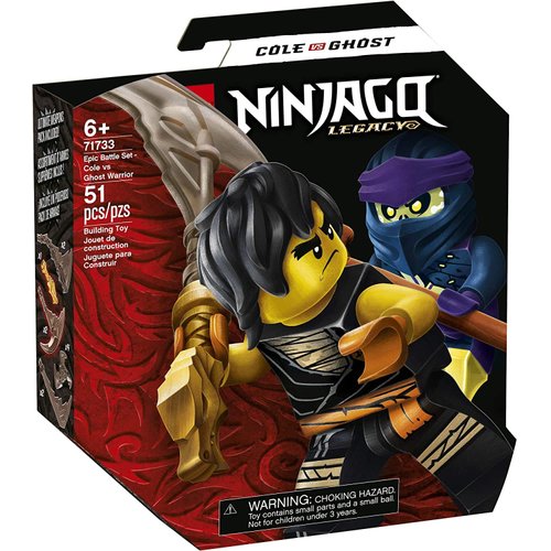 LEGO NINJAGO Epic Battle Set – Cole vs. Ghost Warrior 71733 Ninja Battle Toy Building Kit Featuring Minifigures, New 2021 (51 Pieces)