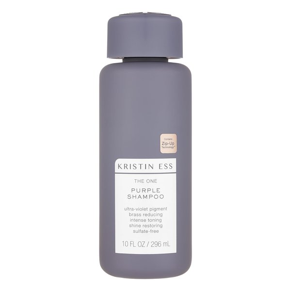 Kristin Ess Hair The One Purple Shampoo for Toning Blonde Hair - Neutralizes Brass + Yellow Tones, Shine Restoring - Sulfate, Silicone and Paraben Free, Color + Keratin Safe, 10 fl. oz.