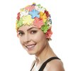 Beemo Floral Petal Ladies Bathing Swim Cap - Multi Color