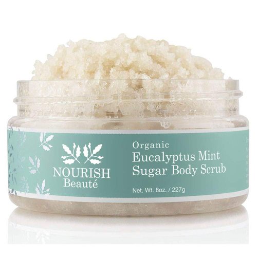 Nourish Beaute Organic Sugar Body Scrub for Exfoliation and Cellulite, Hydrates and Moisturizes S...
