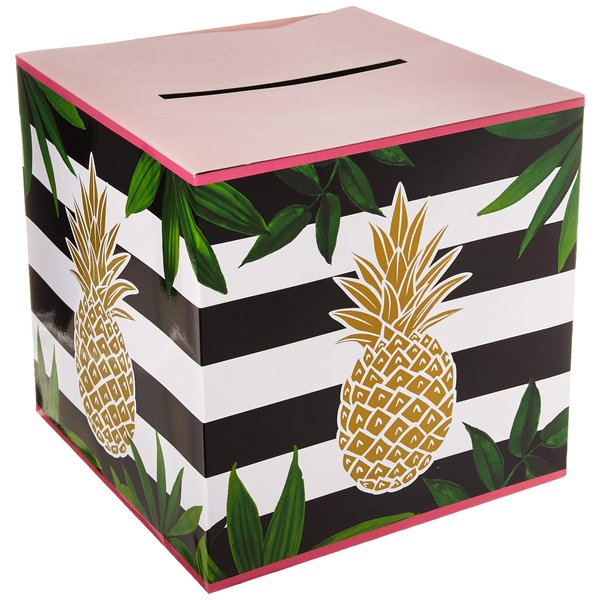Creative Converting Golden Noise Maker, 12x12x12in, Tropical Pineapple