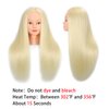 ZOMOI 26"-28"Mannequin Head with 80% Real Hair,Cosmetology Mannequin Trainning Head Hairdresser Pratice Doll Head for Hair Styling with Free Clamp Holder(#613 Light Blonde)