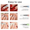5 PCS Silicone Nail Art Acrylic Pen Brushes Set Dual Tipped Rhinestone Nail Polish Carving Pen Silicone Head Acrylic Handle Nail Art Brushes Silicone Nail Tools for Home Salon