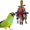 Super Bird Creations SB736 Wiggles and Wafers Bird Toy - Interactive Enrichment for Parrots, Quakers, Caiques, Pionus, Senegals - Wooden, Acrylic Beads, Pacifiers - Medium Bird Size, 3” x 5” x 9”