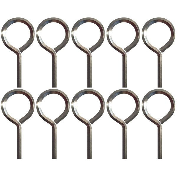 5/32” Hex Key Dogging Key Allen Key with Full Loop, Allen Wrench Door Key for Push Bar Panic Exit Devices, Solid Metal - 10 Packs