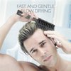 Baasha Hair Brush, Vented Brush for Blow Drying, Mens Short Hair Brush with Ball Tipped Bristles, Best for Wet or Dry Hair - Black